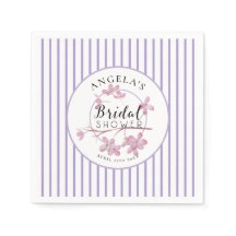 Chá de Noiva Listras Lilás Rosa Lavanda
