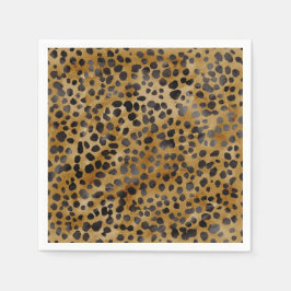 Guardanapo De Papel Chá de Noiva Moderno com Estampa de Leopardo