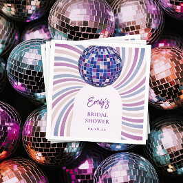 Guardanapo De Papel Chá de Noiva Retro Groovy Disco