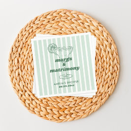 Guardanapo De Papel Chá de Noiva Retro Margs & Matrimony