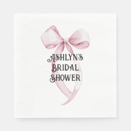 Guardanapo De Papel Chá de Noiva Rosa e Branco Feminino