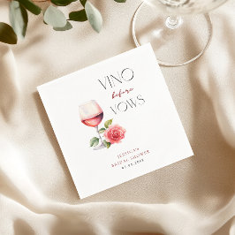 Guardanapo De Papel Chá de Noiva Tema Vinho Rosé Vino Antes dos Votos