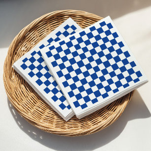 Guardanapo De Papel Chá de Noiva Xadrez Azul
