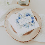 Guardanapo De Papel Chá de panela azul<br><div class="desc">Estes guardanapos chás de panela apresentam uma estrutura floral de aquarela com flores elegantes em vários tons de azul e branco, perfeito para o tema "Algo Azul Antes de Eu Fazer". Com seu sofisticado quadro floral e atenção aos detalhes, esses guardanapos vão dar o tom para um chá de panela...</div>