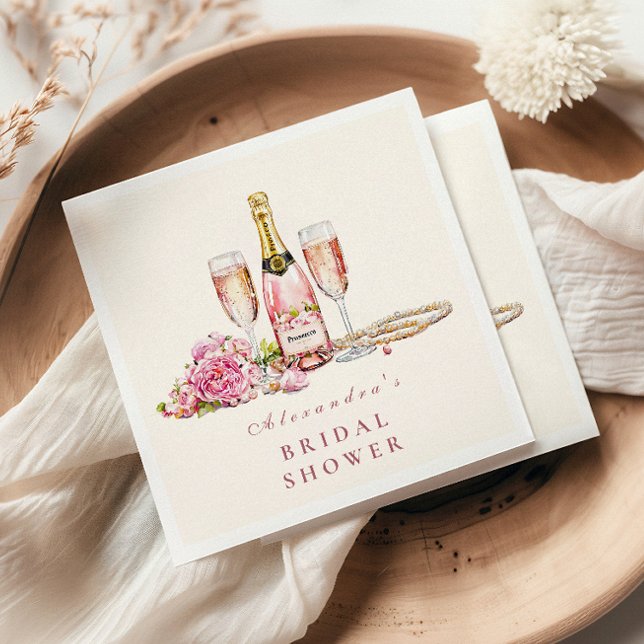 Guardanapo De Papel Chá de panela Blush Bubble & Pearls (Criador carregado)