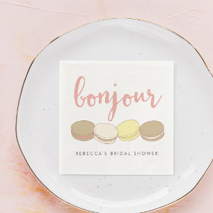 Guardanapo De Papel Chá de panela Bonjour French Macarons