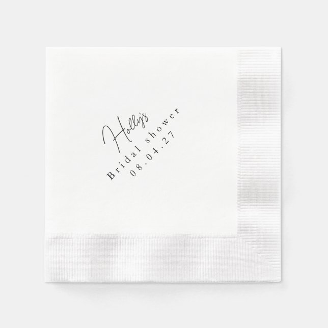 Guardanapo De Papel Chá de panela Branco Negro Moderno Napkins (Frente)