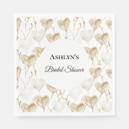 Guardanapo De Papel Chá de panela Brown Cream Boho Hearts