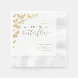 Guardanapo De Papel Chá de panela Chic Boho Dourado Butterfly