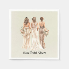 Guardanapo De Papel Chá de panela das Sage Green Bridesmaids