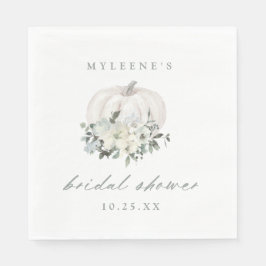 Guardanapo De Papel Chá de panela de Abóbora Floral Branco