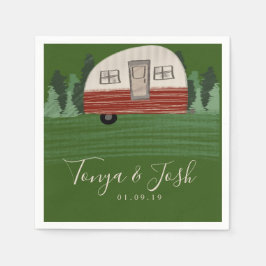 Guardanapo De Papel Chá de panela de acampamento de Vintage moderno