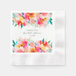 Guardanapo De Papel Chá de panela de Aquarela Floral Rosa Moderno