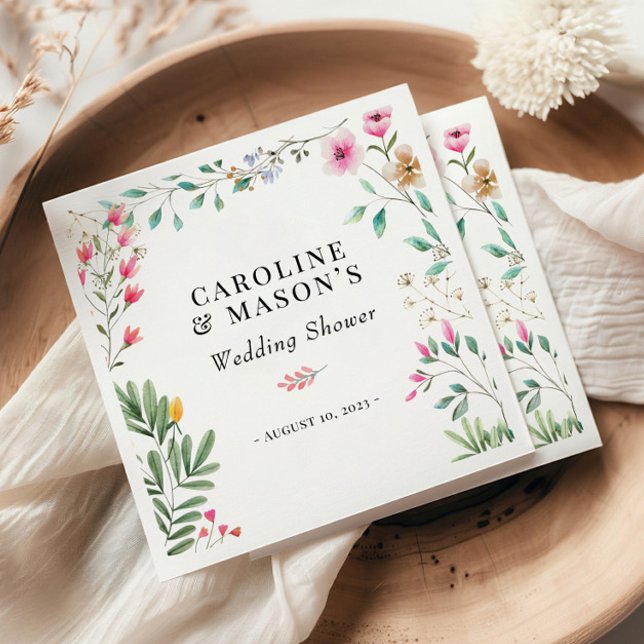 Guardanapo De Papel Chá de panela de Aquarelas de Flores Selvagem (Criador carregado)