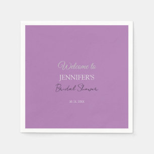 Guardanapo De Papel Chá de panela de boas-vindas da Lavanda Elegante d