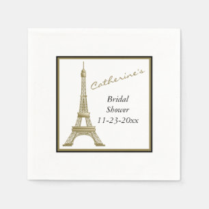 Guardanapo De Papel Chá de panela de bronze de Paris France da torre