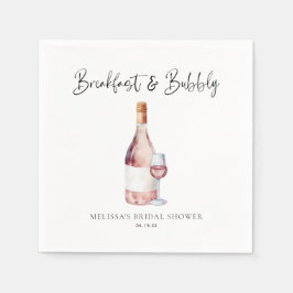 Guardanapo De Papel Chá de panela de café da manhã rosa e borbulhante 