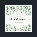 Guardanapo De Papel Chá de panela de Caligrafia Minimalista Eucalyptus<br><div class="desc">Estes guardanapos de chá de panela de eucalipto para caligrafia minimalista são perfeitos para um chá de casamento rústico. A design apresenta um eucalipto verde,  pintado manualmente,  com aquarela,  inspiradora beleza natural.</div>