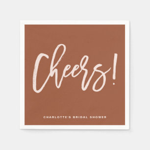 Guardanapo De Papel Chá de panela de Calliografia Terracotta Boho Chee