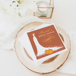Guardanapo De Papel Chá de panela de Casamento outono Laranja Elegant