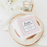 Guardanapo De Papel Chá de panela de Casamento Rosa Pálido Elegante e<br><div class="desc">O elegante e moderno guardanapo de chá de panela de casamento apresenta uma simples borda rosa pincelada e pálida,  e um design quadrado chic e mínimo que pode ser personalizado com a noiva para ser o nome em texto preto suave.</div>