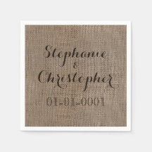 Chá de panela De Casamento Russo E De Burlap Perso