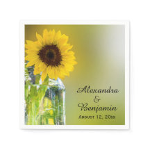 Chá de panela de Casamento Rustic Sunflower Mason 