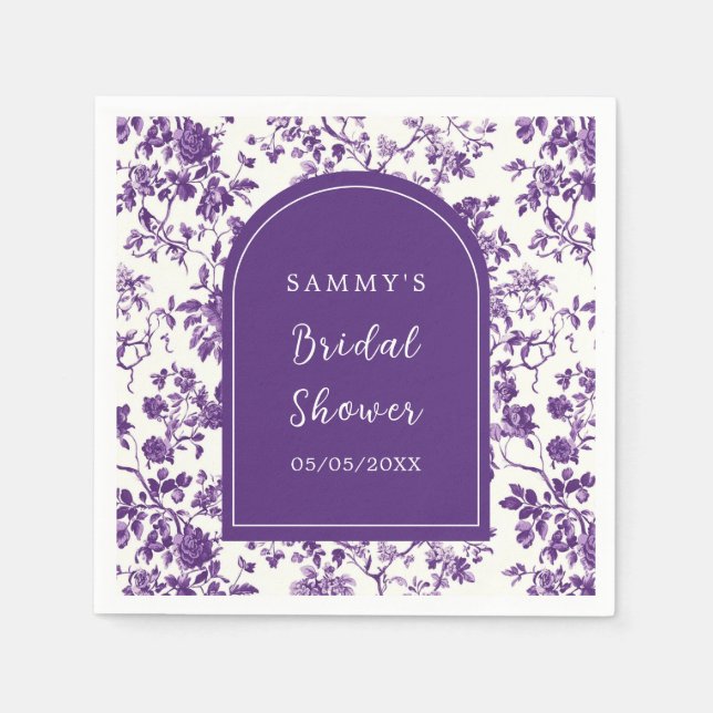 Guardanapo De Papel Chá de panela de Chinoiserie Roxo (Frente)