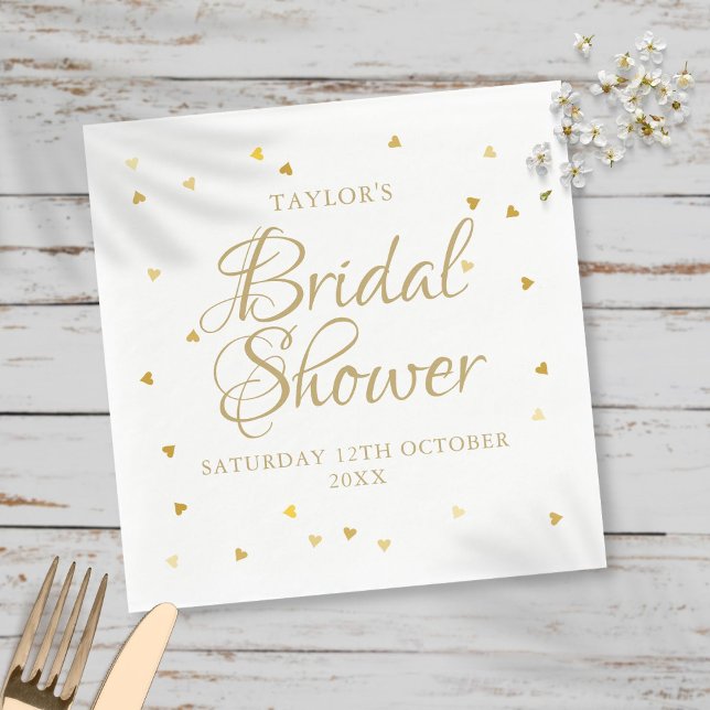 Guardanapo De Papel chá de panela de confete Dourado (Criador carregado)