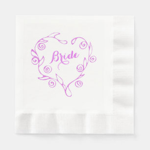 Guardanapo De Papel Chá de panela de Coração Floral Rosa Napkin