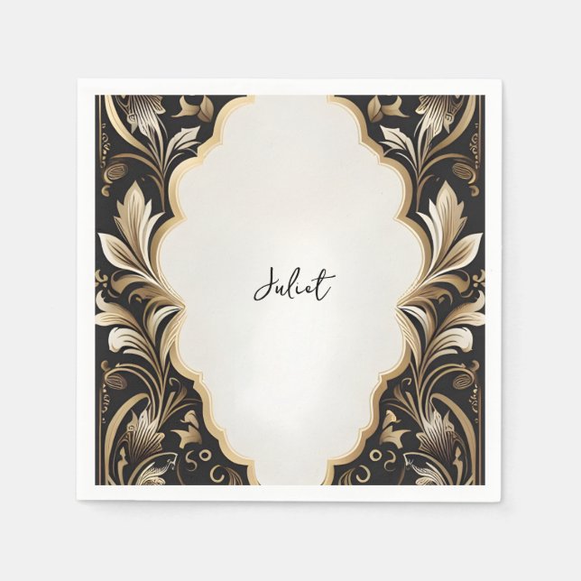 Guardanapo De Papel Chá de panela de Damasco Verso-Arábico Negrito (Frente)