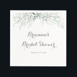 Guardanapo De Papel Chá de panela de Eucalyptus minimalista<br><div class="desc">Estes guardanapos de chá de panela de eucalipto verdes minimalistas são perfeitos para um chá de casamento rústico. A design apresenta uma coloração aquosa elegante folhas verdes de eucalipto.</div>