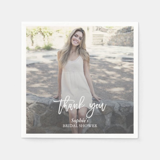 Guardanapo De Papel Chá de panela de Fotografia Personalizada Elegante (Frente)