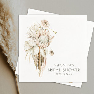 Guardanapo De Papel Chá de panela de Grass Boho Protea Pampas
