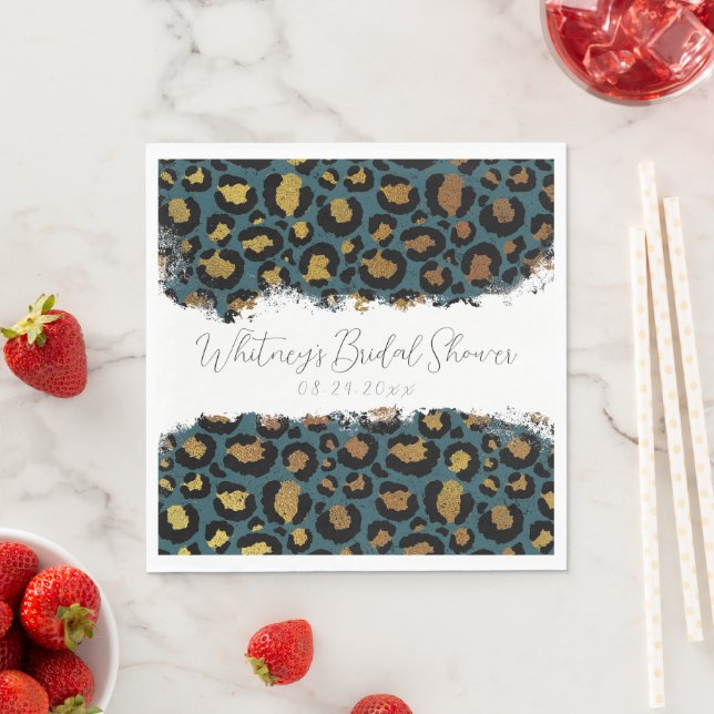 Guardanapo De Papel Chá de panela de impressão do leopardo Napkins (Insitu)