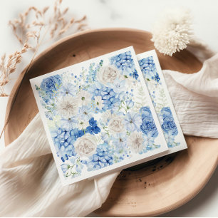 Guardanapo De Papel Chá de panela de Impressão Floral Azul
