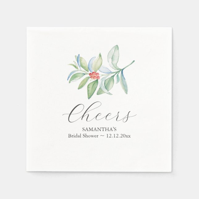 Guardanapo De Papel Chá de panela de inverno Coquetel Napkins Natal (Frente)