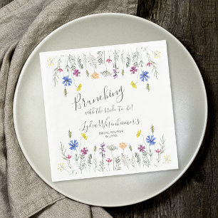 Guardanapo De Papel Chá de panela de Jardim de Flores Selvagem Brunch