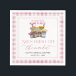 Guardanapo De Papel Chá de Panela de Noiva no Mercado de Produtores Fr<br><div class="desc">Acabaram de chegar ao mercado e estão prontas para celebrar! 🛒🌸💍 Estes encantadores guardanapos para chá de noiva apresentam flores silvestres rosa suave e charme rústico de mercado de agricultores - a adição perfeita para a decoração fresca e feminina da sua festa. Ideais para happy hour, mesas de sobremesas ou...</div>