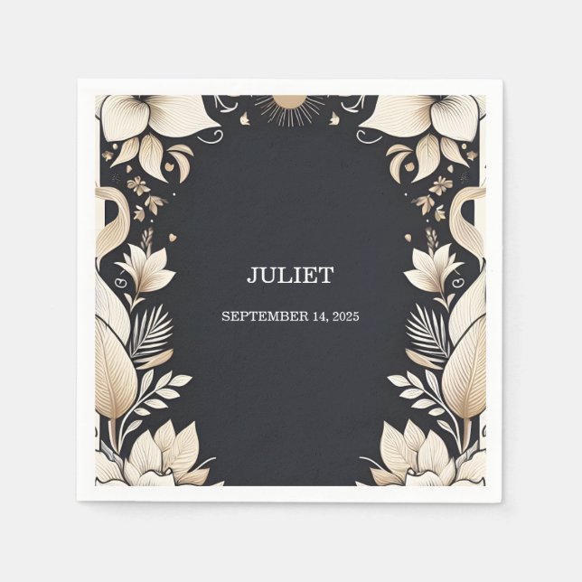 Guardanapo De Papel Chá de Panela de Reafirmação de Votos de Casamento (Frente)