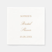Chá de panela de Script Beige do ouro Napkins