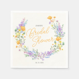 Guardanapo De Papel Chá de panela de Script Chic Wildflower