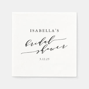 Guardanapo De Papel Chá de panela de Script Clássico Branco Minimalist