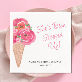 Guardanapo De Papel Chá de panela de Sorvete de Aquarela Scooped Up