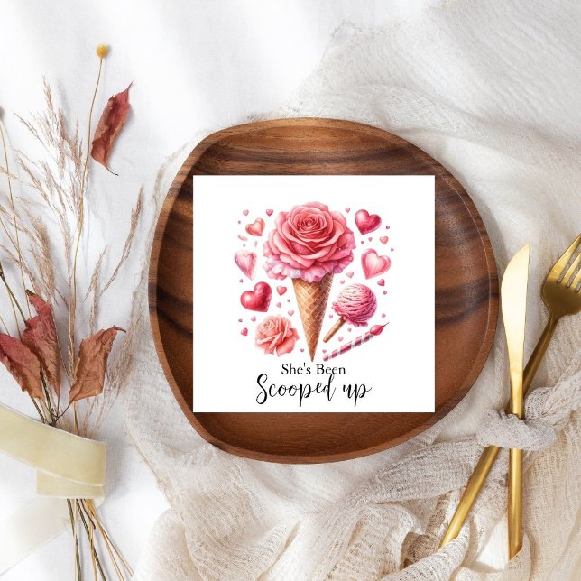 Guardanapo De Papel Chá de panela de Sorvete de Aquarela Scooped Up (Criador carregado)