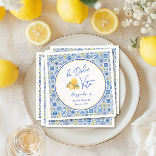 Guardanapo De Papel Chá de panela de Verão italiano Azulejos do Medite
