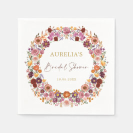 Guardanapo De Papel Chá de panela de Wreath do Jardim de Flores Selvag