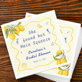 Guardanapo De Papel Chá de Panela Desenhado à Mão com Limão Principal 