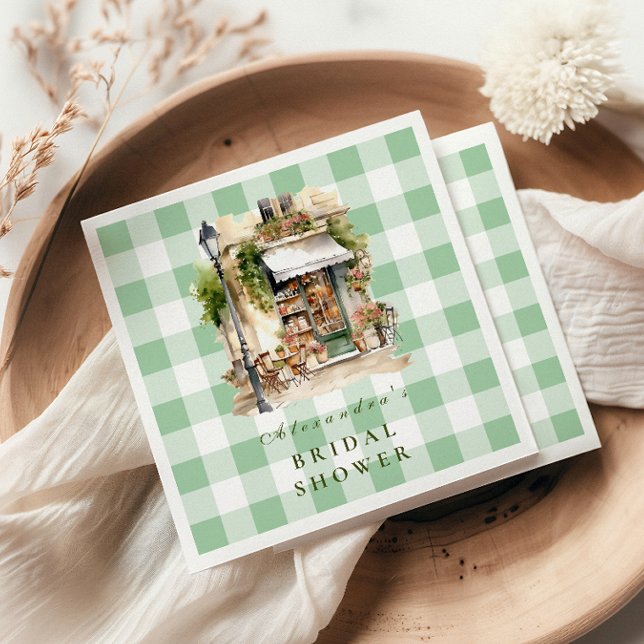 Guardanapo De Papel Chá de panela do Café Verde em Francês (Criador carregado)