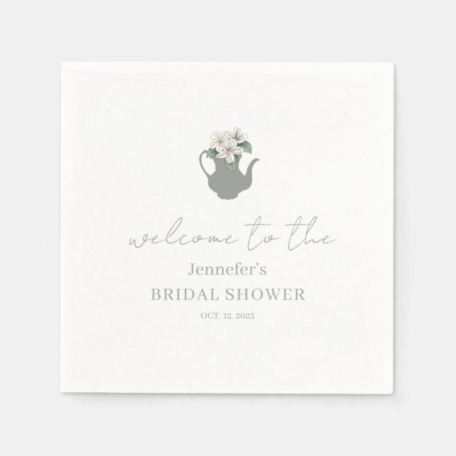 Guardanapo De Papel Chá de panela do Tea Party Garden (Frente)